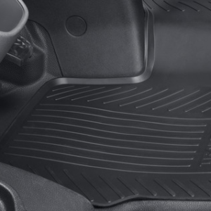 Tepih, spredaj gumiran, črn